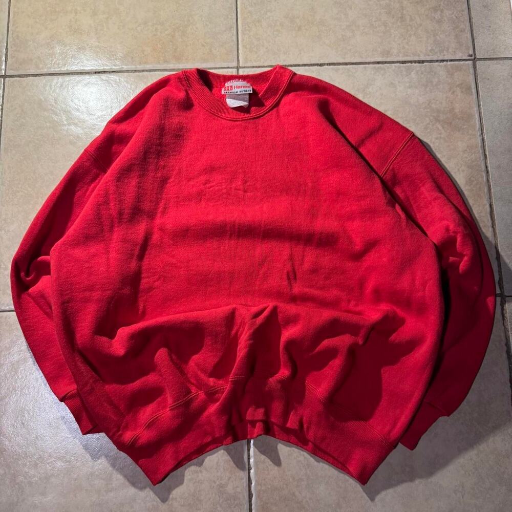 90s hanes blank red cotton crewneck Size XL in Mens